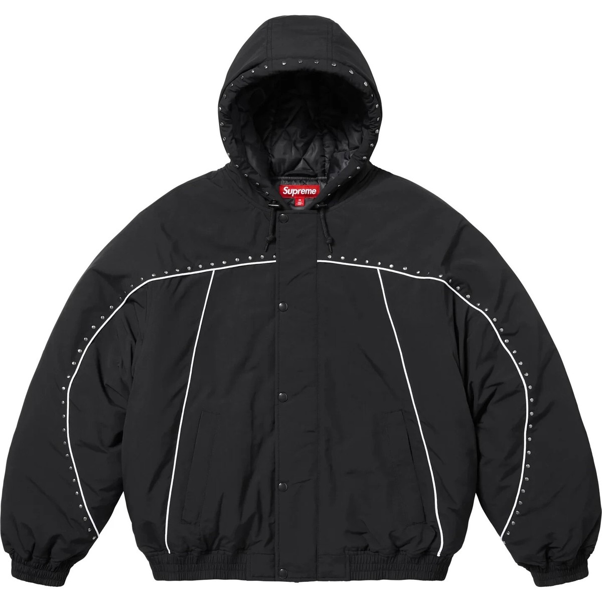 Supreme Studded Stadium Jacket Black White Navy 3colors SS25