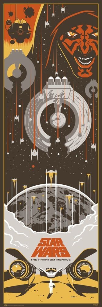 Star Wars poster door size 53x158 cm | 21x62 inch I The Phantom Menace
