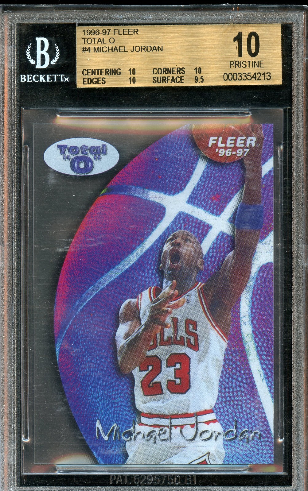 1996-97 Fleer Total O Michael Jordan #4 BGS 10 PRISTINE. Bulls. TOUGH POP 17