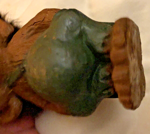 ¡TROLL DE MADERA VINTAGE AÑOS 60! ¡HECHO MÁS TEMPRANO! Cabello de lana noruego hecho a mano ¡Raro! - Imagen 9 de 11