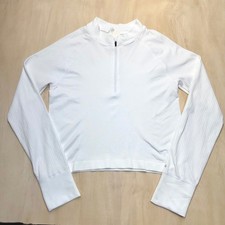 NEW DSG Momentum Seamless 1/4 Zip Pure White Athletic Ribbed Pullover XXL