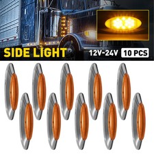 10x Amber Led Fit Heavy-duty Truck Trailer Oval 6.5 Side Clearance Marker Light 10x Amber Led Fit Heavy-duty Truck Trailer Oval 6.5 Side Clearance Marker Light