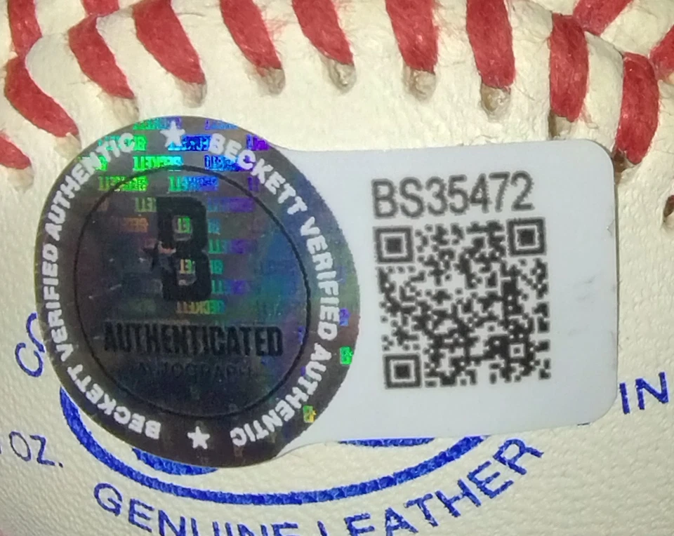 Signed DAVID BELL Baseball w/Beckett Authentication Certification No BS35472 Foto 3 de 4