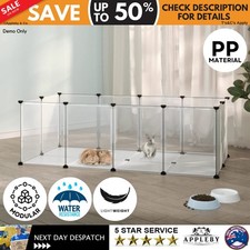 Small Animal Cage Rabbit Hutch Hamsters Pet Animals Playpen 144 x 74 x 46.5 cm 
