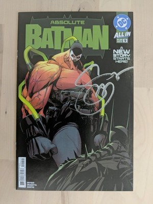 ABSOLUTE BATMAN #9 Signed By Scott Snyder | 1st Print | Bane s Cover App NO COA