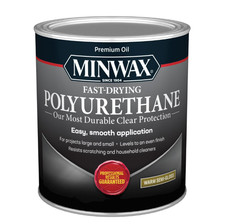 Minwax Fast-Drying Polyurethane, Gloss, Clear, 1 Quart