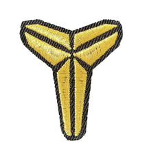 KOBE BRYANT - MAMBA - NBA - GOLD/BLACK - BASKETBALL - Embroidered Iron On Patch