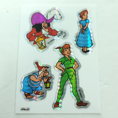 Disney Peter Pan Wendy Hook Vending Machine Sticker Prism 1990's Vintage NEW
