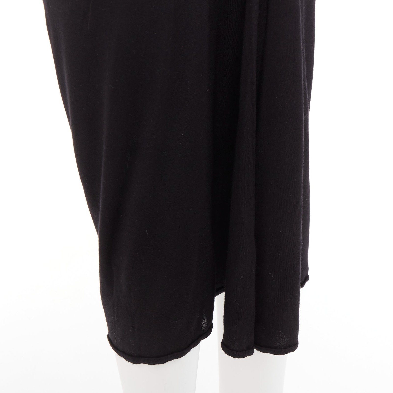 GIVENCHY black twist draped waist jersey high pencil midi skirt XS thumbnail 7