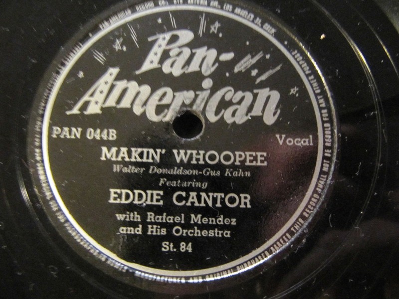 Jewish Vaudeville Risque EDDIE CANTOR MAKIN' WHOOPEE Josephine No Lean on Bell