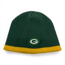 Green Bay Packers NFL Beanie Hat Green Gold Knit Logo One Size Excellent