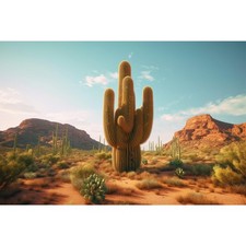 Reptile Habitat Background Big Cactus Tree Desert Terrarium Background Rugged...