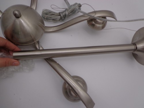 Vital 5-light Chandelier Satin Nickel Fixture Body Only - Picture 7 of 8