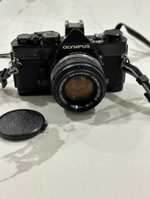 Beautiful Black Olympus OM-1 with 50mm F1.8 Lens
