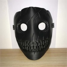 Masque de déguisement visage complet noir thème horreur motif dents
