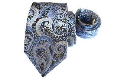 SEAN JOHN MEN'S TIE BLUE/PAISLEY WIDTH: 3.75'' LENGTH: 60''