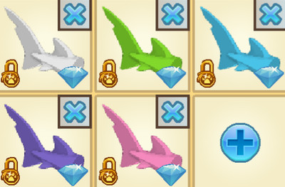 Animal Jam Classic AJ AJC You-Choose Colorful Shark Tails (Read Description)