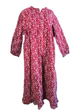 VTG Only Necessities Flannel Microfloral Nightgown SZ 1X Maxi Pintuck Cottage