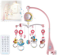 Mobile Musical Lit Bébé, Mobile Bébé Pour Lit Avec Veilleuse Et Projecteur Mobil