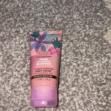 New Unused Bath  Body Works Pink Pineapple Sunrise Body Cream Travel Size 2.5oz