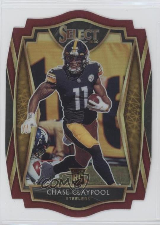 2020 Panini Select Premier Level Maroon Prizm Die-Cut Chase Claypool #170 0ii1