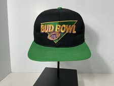 Bud Bowl VI Vintage Snapback Hat Cap Flatbill Budweiser Light Made In USA