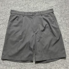 PGA Tour Mens Golf Shorts Size 34 Gray Pleated Front Mid Rise Outdoor Activewear