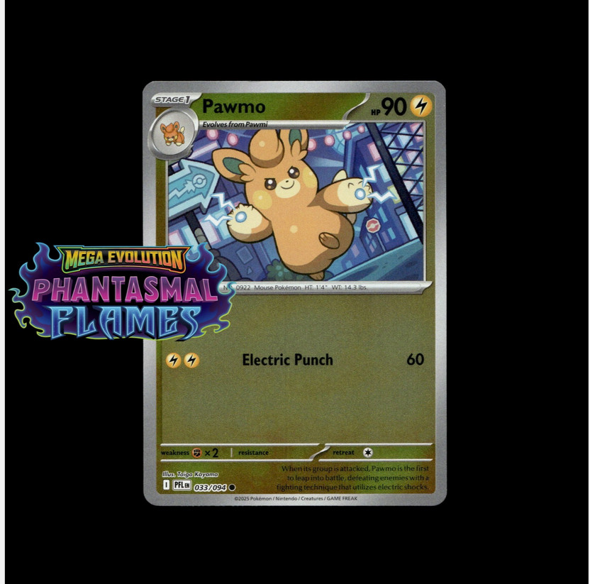 Pawmo 033/094 Phantasmal Flames Pokemon TCG Reverse Holo