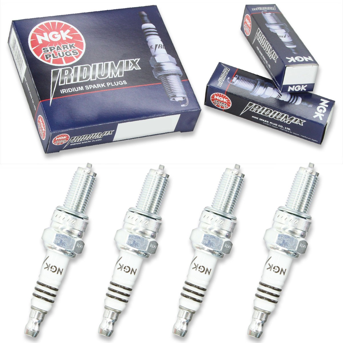 4pcs 12-13 Kawasaki KVF650 Brute Force 4x4 NGK Iridium IX Spark Plugs 633cc dz