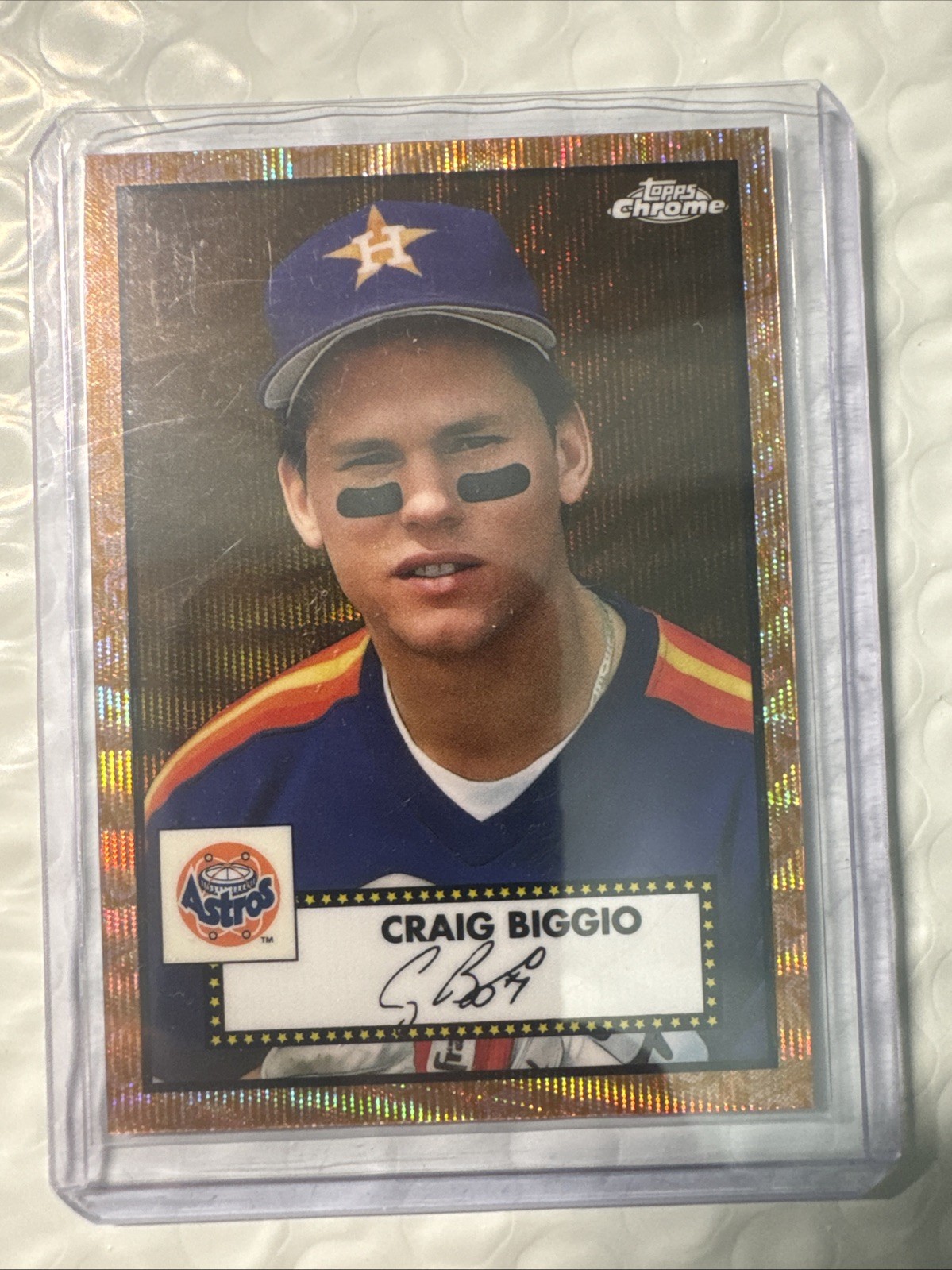 2021 Topps Chrome Platinum Anniversary Craig Biggio #628 Gold Refractor /50