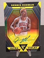 2022-23 Panini Flux Dennis Rodman Ultraviolet Signatures Auto Card - Bulls