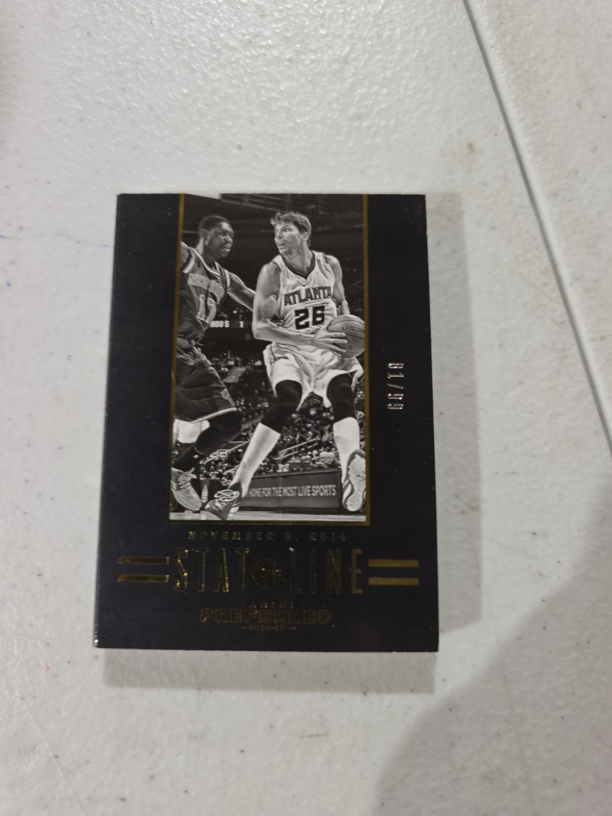 2014-15 Panini Preferred Kyle Korver Stat Line Booklet Game Worn #19 81/99