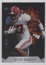 2021 Wild Card MATTE Rookie Heat Orange Flames 47/125 Jaylen Waddle RC 1l2. rookie card picture