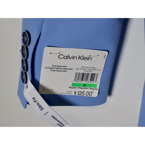 Calvin Klein Blazer Suit Separate Slim Fit Jacket Boy's Size 8 Blue NWT - Picture 3 of 6