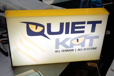 Quietkat Backlit Acrylic Sign 10'' x 5'' Light Touch Dimming