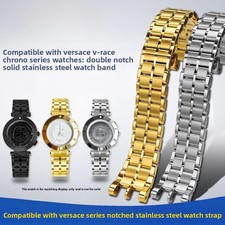 For Versace VRACE DUAL Quality Solid Stainless Steel Watch Straps Mens Bracelet