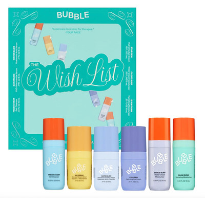 BUBBLE SKINCARE The Wish List Mini Essentials Set - Cleanser Serum Slam Dunk Eye