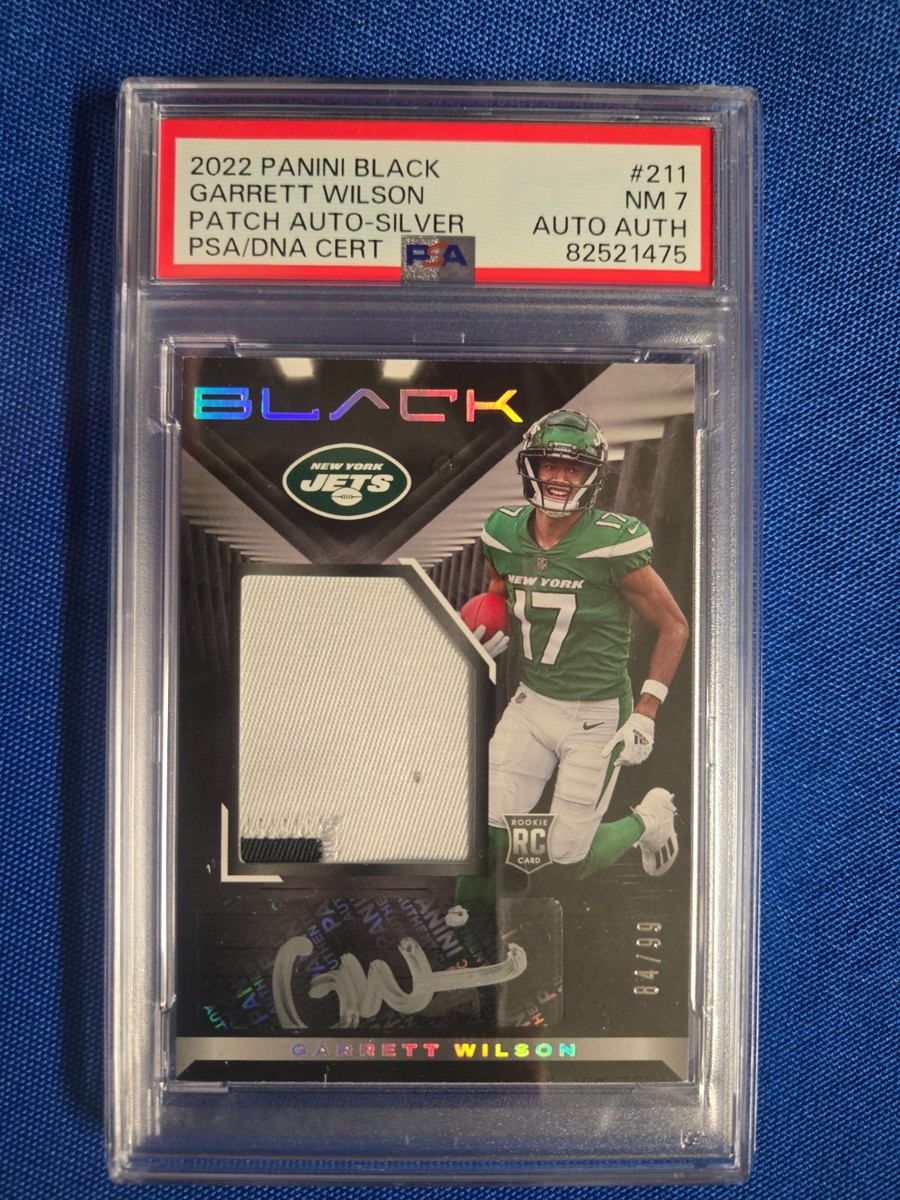 2022 Panini Black - Rookie Patch Autographs Garrett Wilson #211