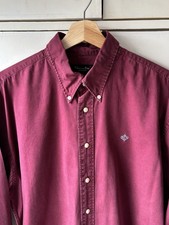 Christian Dior Monsieur Vintage 90s Burgundy Shirt Monogram Logo Designer Preppy