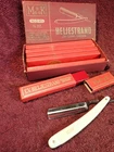 Lot of 6 UNUSED STRAIGHT RAZORS HELJESTRAND MK 31 ESKILSTUNA SWEDEN SWEDISH