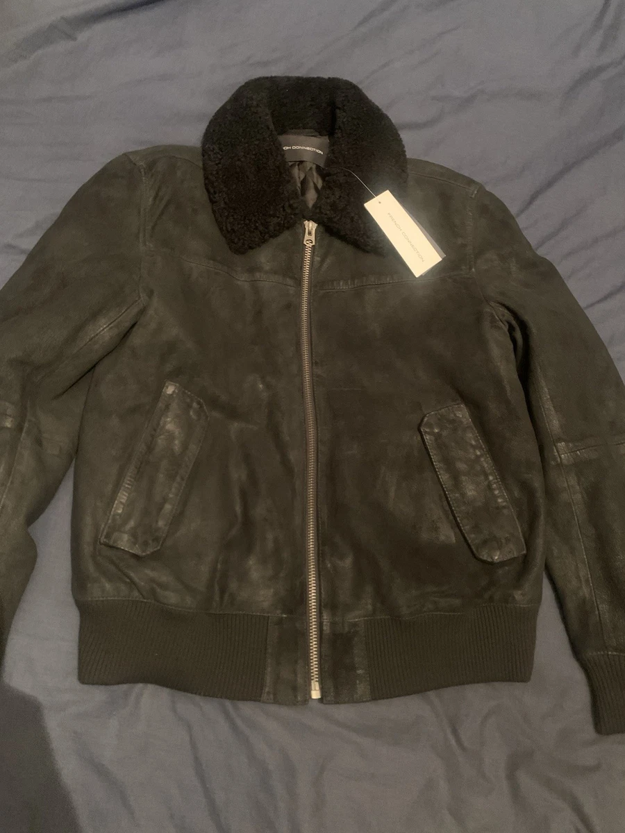 ジャケット・アウター French leather coat BLACK French Connection Leather Outer Shell Coats, Jackets & Vests for