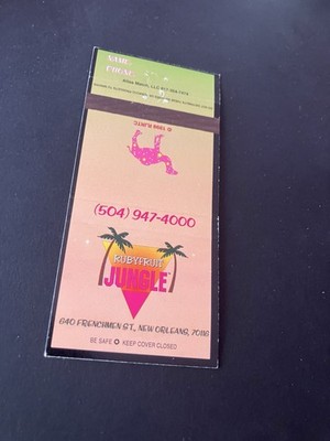 Vintage Louisiana Matchbook  Rubyfruit Jungle  New Orleans