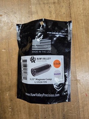 Kaw Valley Precision 3.25'' Magnum Linear Comp - Black - 1/2x28