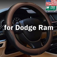 Leather Auto Steering Wheel Cover For Dodge Ram 1500 2500 3500 Charger Durango