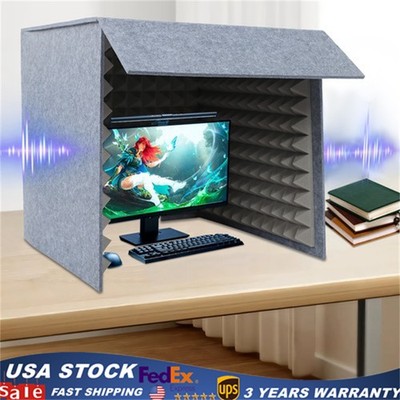 Desktop Soundproof Cover Noise Isolation Booth Vocal Sound Absorbing Shield