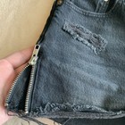 Woman’s Levi’s Black Denim Factory Distressed Shorts Size 30 Button Up Fly — photo 4