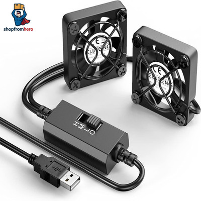 2-in-1 USB-Kühlfan | 40 mm Mini-Fan mit 3 Geschwindigkeiten