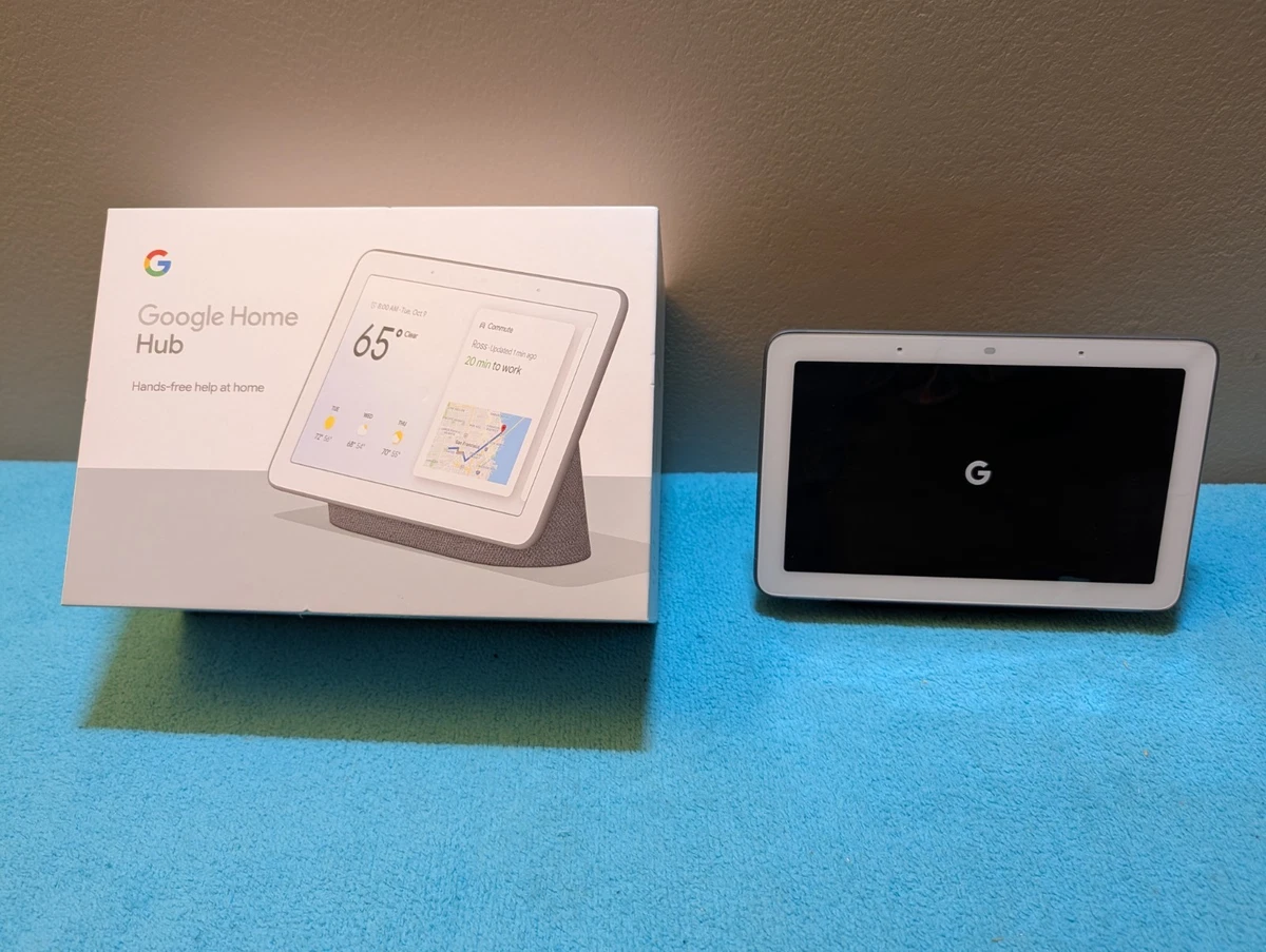 Pantalla inteligente Google Home Hub - Tiza (GA00515-US) - Nueva caja abierta, película de pantalla