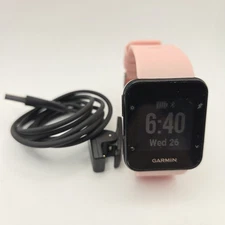 Garmin Forerunner 35 Unisex GPS Smartwatch Black w/ Pink Band, Charger Included