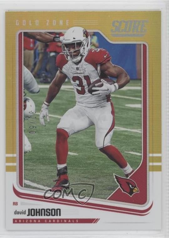 2018 Score Gold Zone 32/50 David Johnson #2 g2e